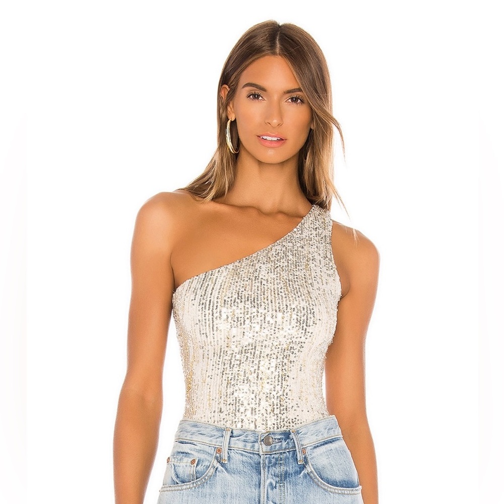 Silver Sequin Bodysuit
